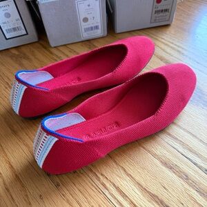 Rothy’s The Square ballet flats in Cardinal